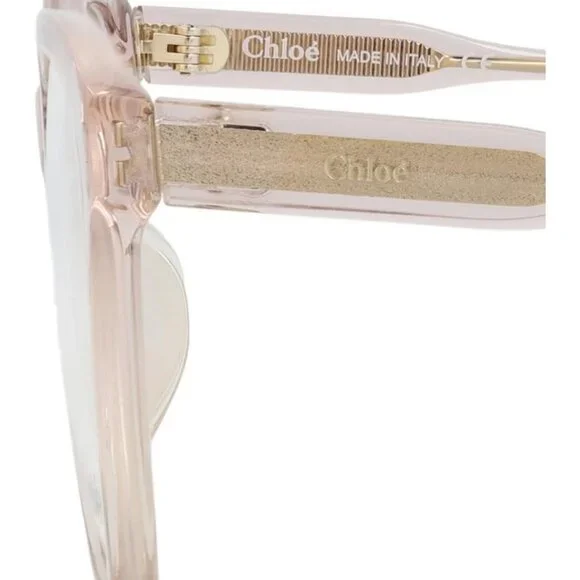 Chloé Womens Square/Rectangle Pink Pink Transparent Fashion Designer Eyewear - Picture 4 of 4